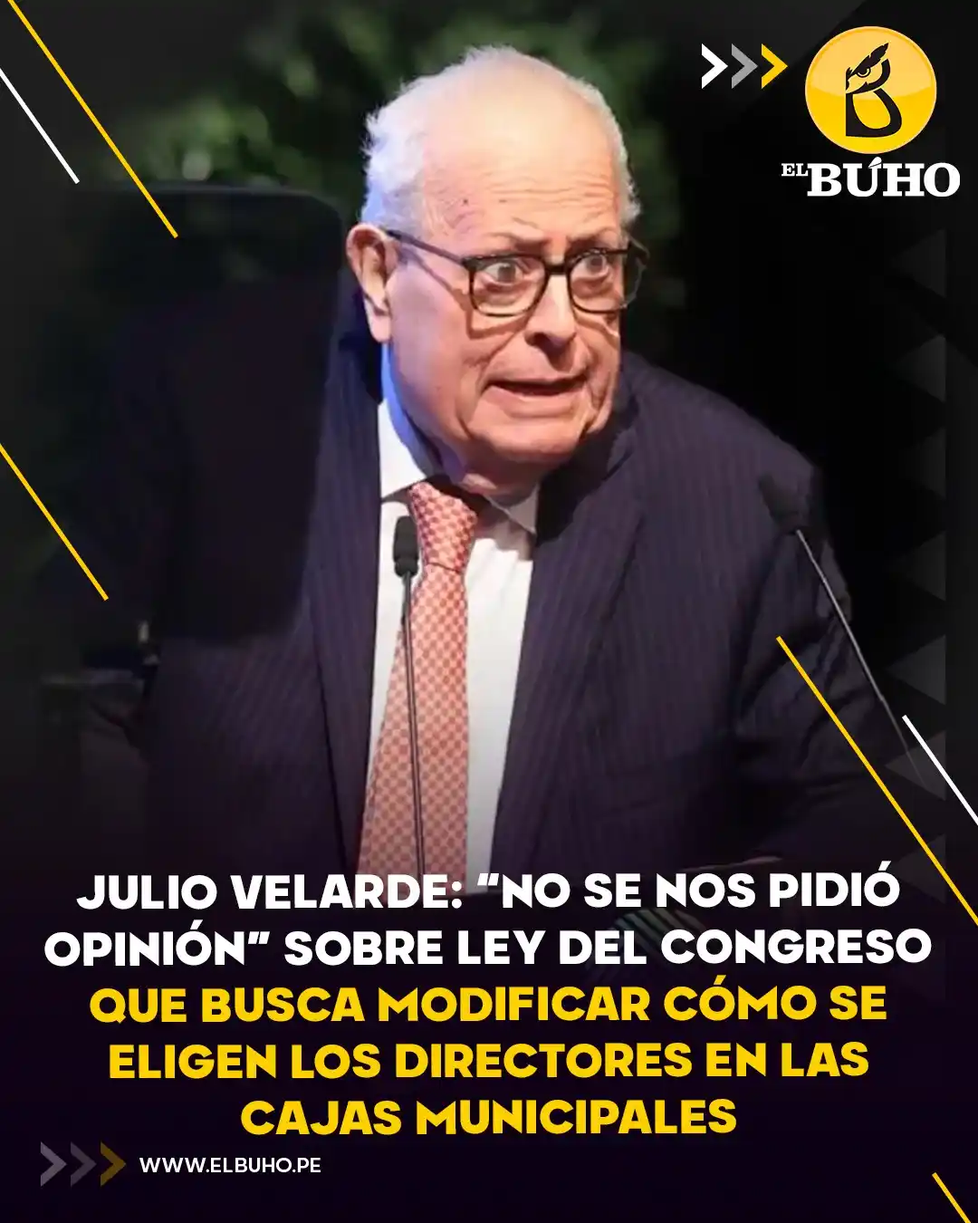 Image from El Búho.pe 🦉: ‼️‼️El presidente del BCR, Julio Velarde, afirmó que el Congreso no pi...