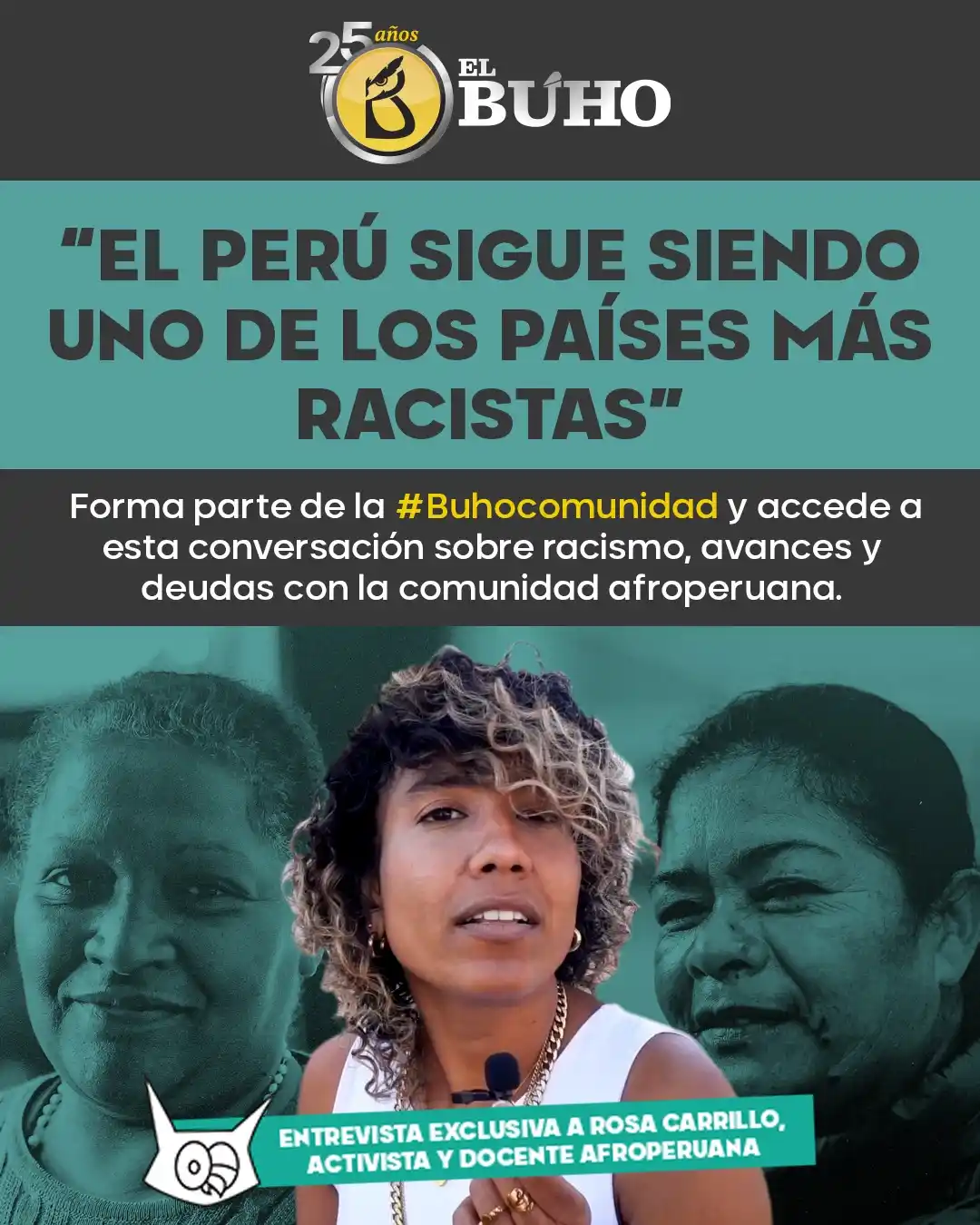 Image from El Búho.pe 🦉: 🎙️Entrevista exclusiva con Rosa Carrillo, activista y docente afroper...