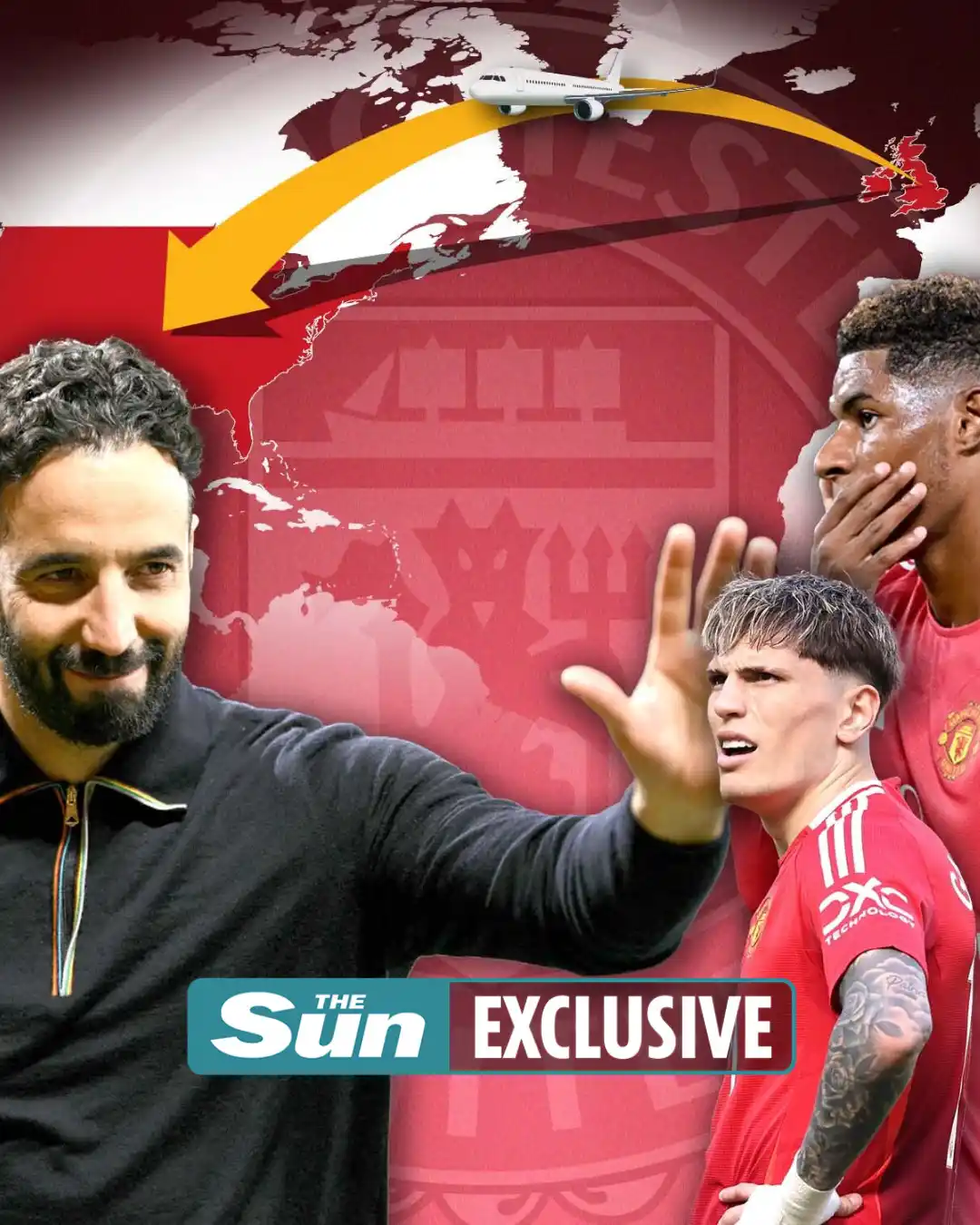 Image from The Sun - Man Utd: EXCLUSIVE: Ruben Amorim to banish Rashford, Garnacho, Antony and Sanch...