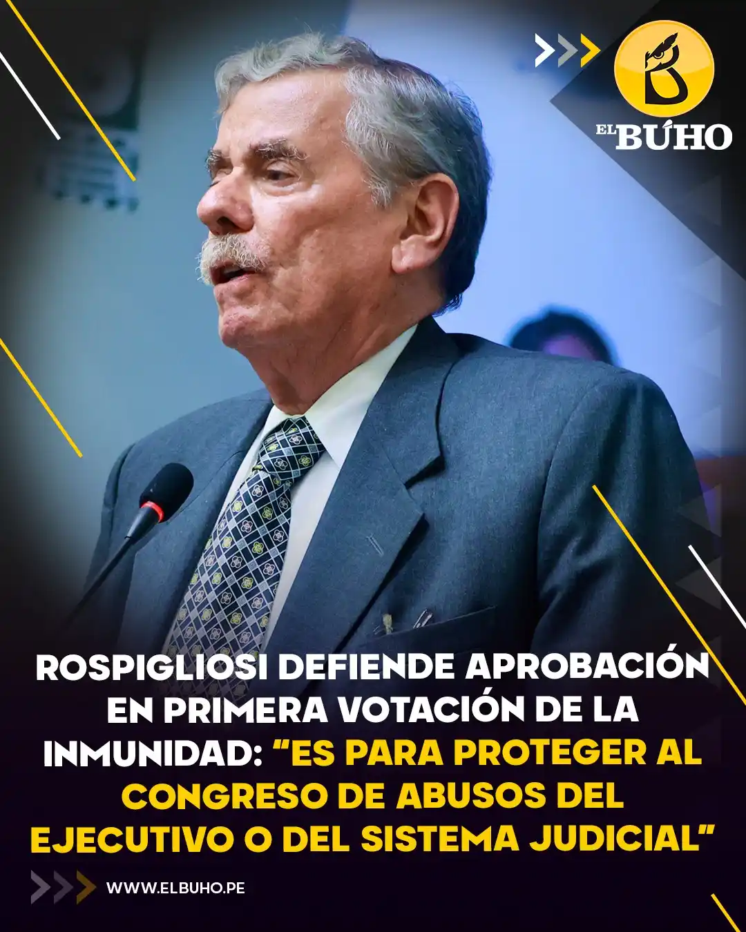 Image from El Búho.pe 🦉: 🤔🤔Fernando Rospigliosi afirmó que la inmunidad fue eliminada por Mar...