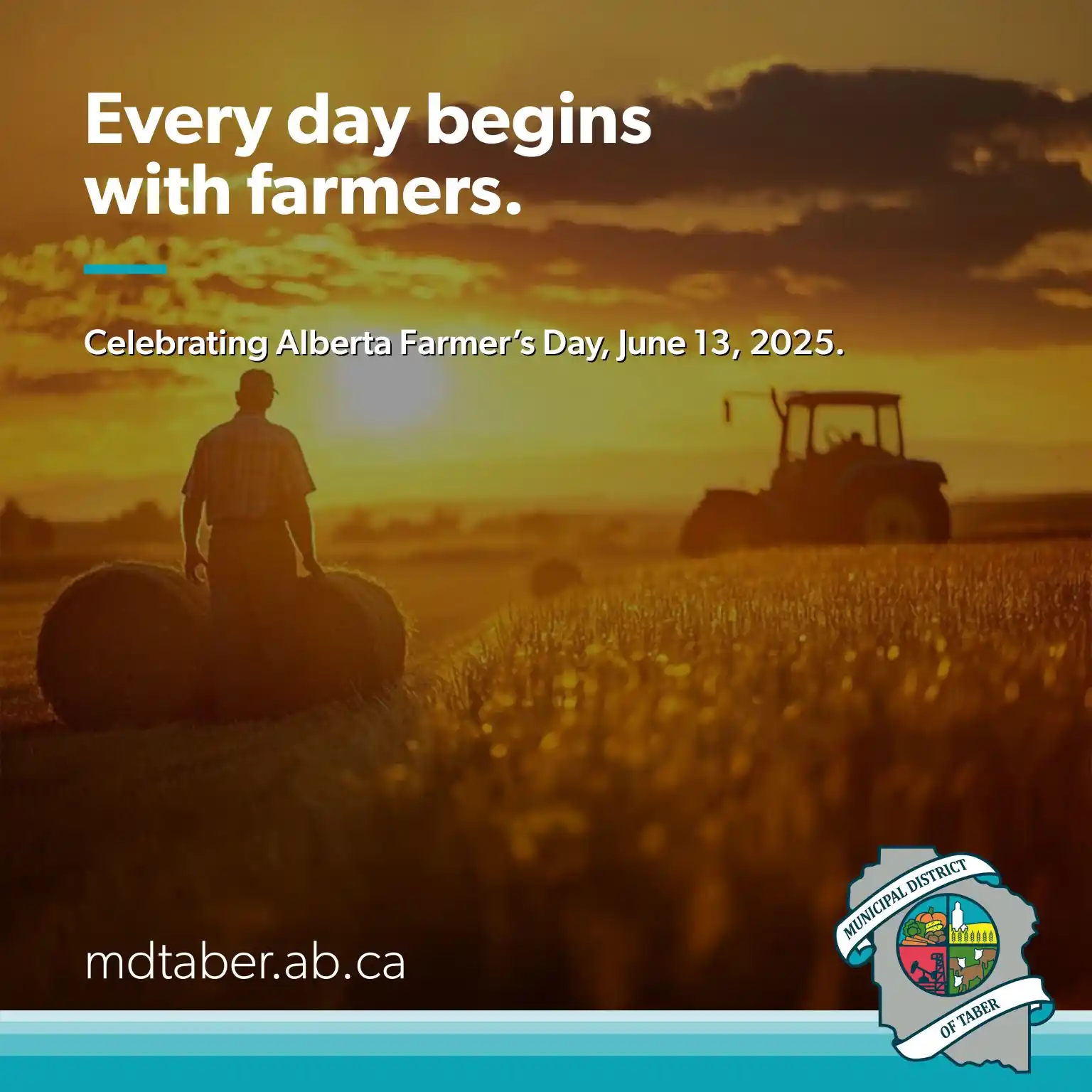 Image from Municipal District of Taber: *Happy Alberta Farmer's Day!* Today, we celebrate the hard work, resi...