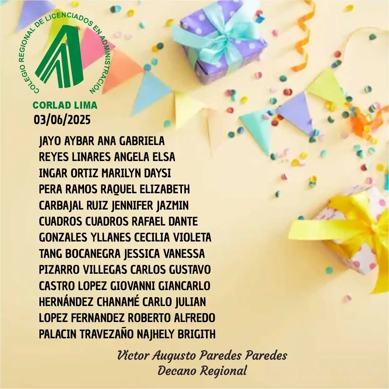 Image from CORLAD LIMA: Hay momentos que nos llena de alegría y emoción, hoy es uno de ellos; ...