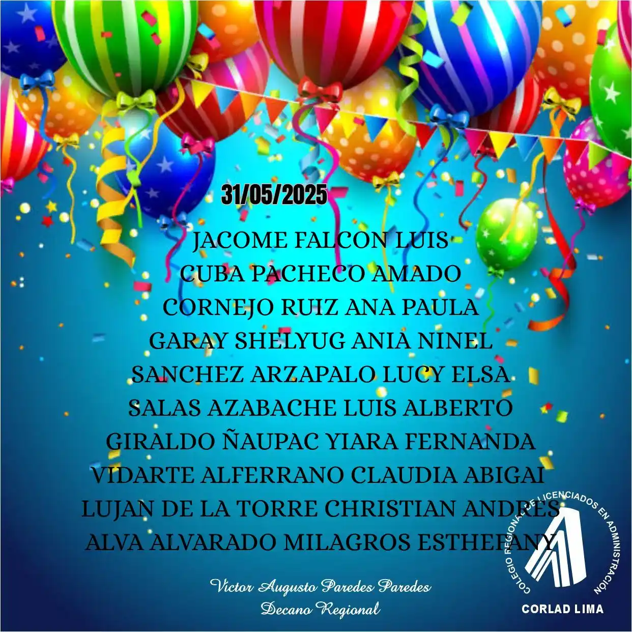 Image from CORLAD LIMA: Hay momentos que nos llena de alegría y emoción, hoy es uno de ellos; ...