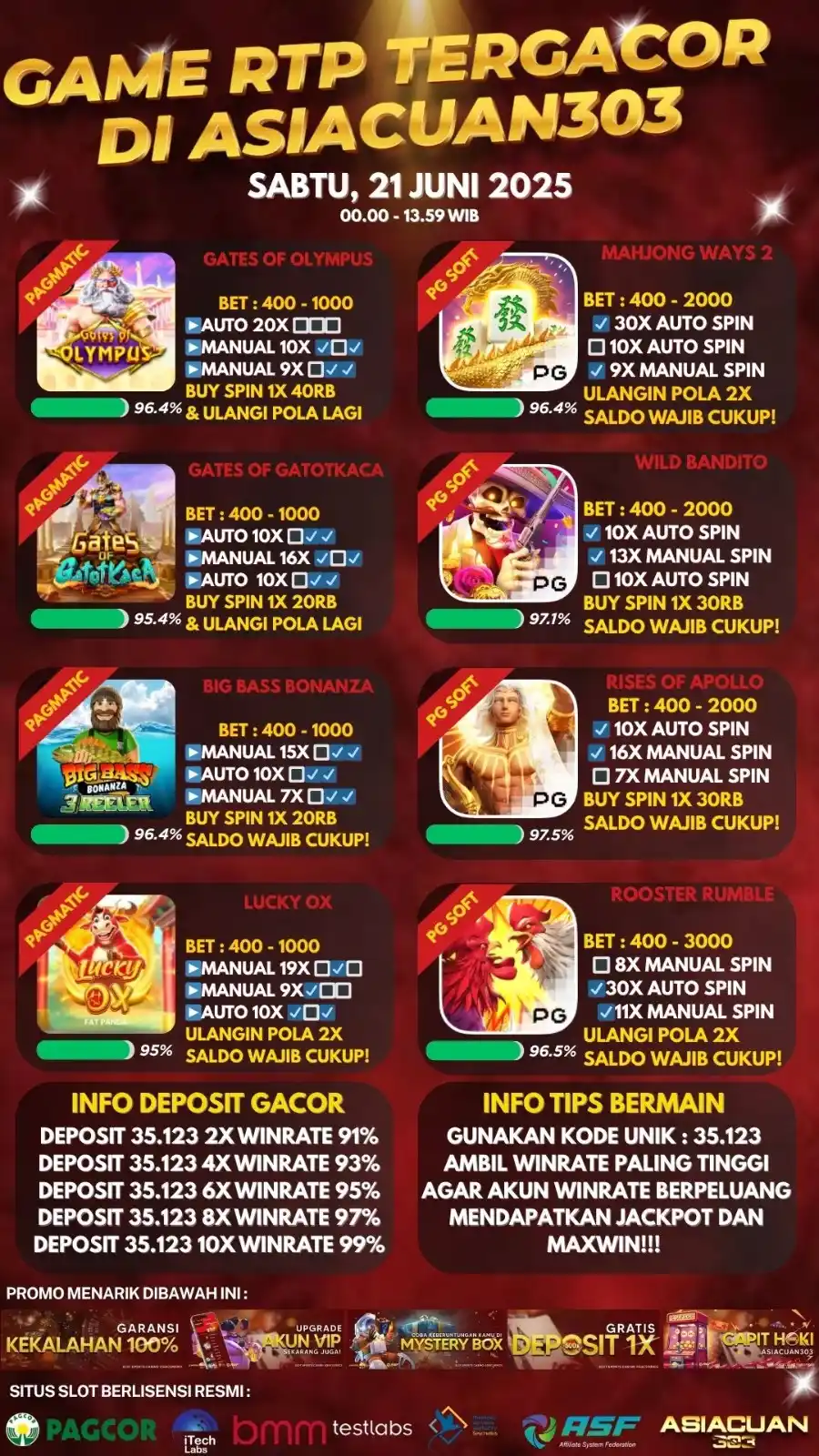 Image from INFO GACOR ASIACUAN303 TERPECAYA 100%: *INFO RTP MIDNIGHT JACKPOT DAN MAXWIN🔥🔥* _🕰️ JAM GACOR 00:00 - 14:...