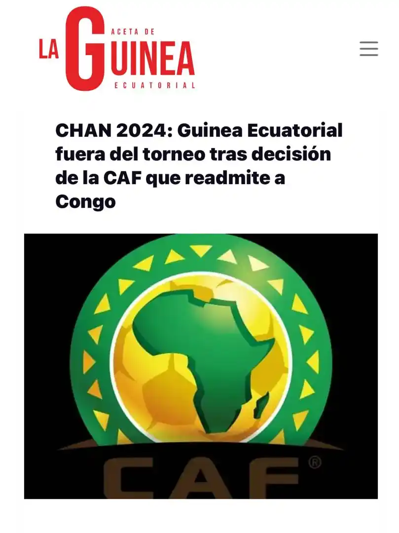 Image from La Gaceta de Guinea Ecuatorial : La Confederación Africana de Fútbol sorprende al descalificar a la sel...