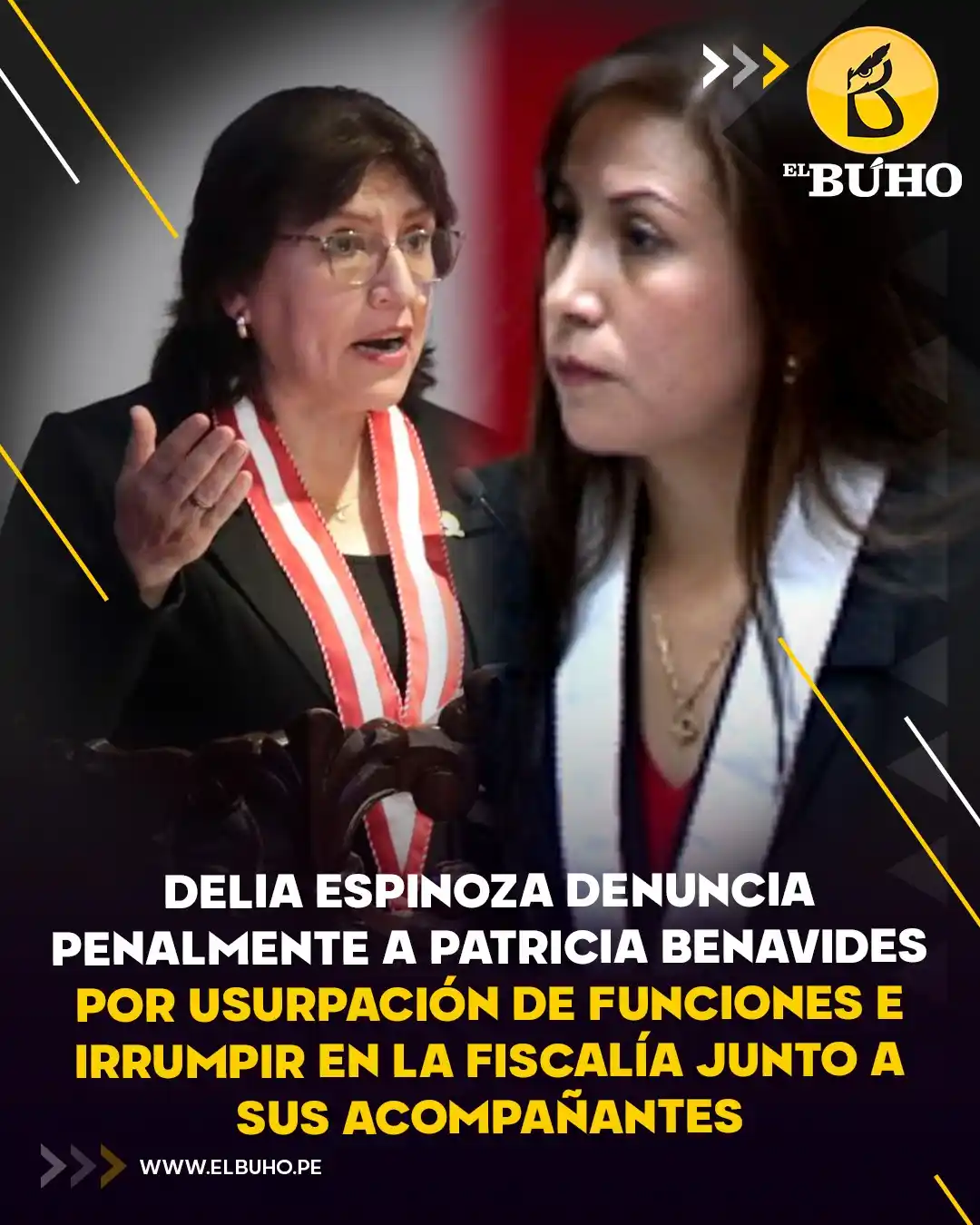 Image from El Búho.pe 🦉: ‼️‼️La fiscal de la Nación, Delia Espinoza, denunció penalmente a Patr...