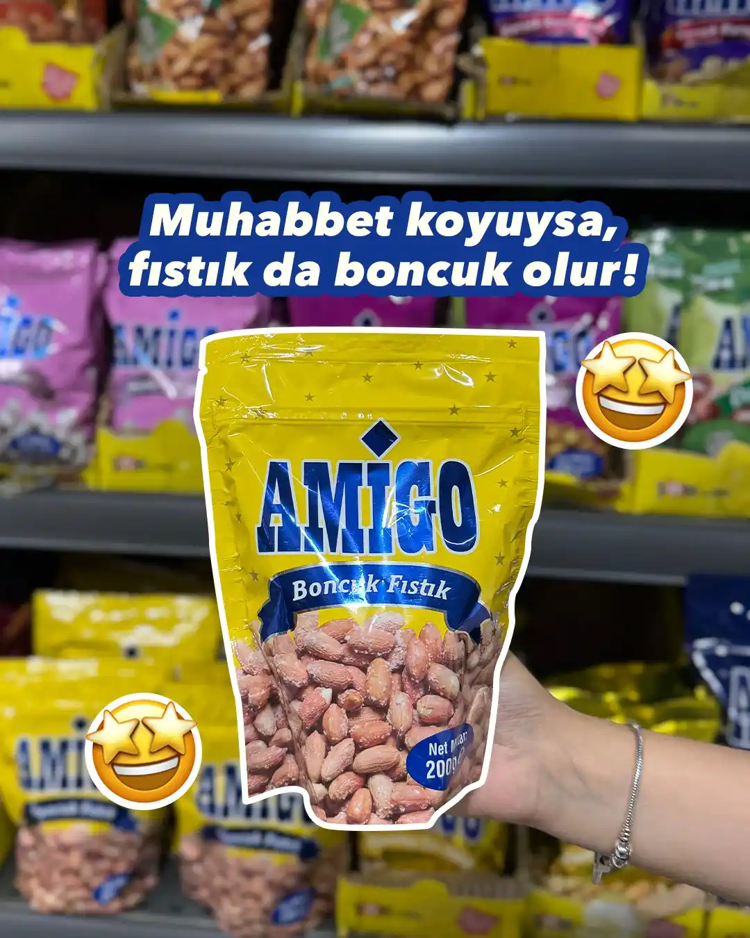 Image from Şok Marketler: Muhabbet koyuysa, fıstık da boncuk olur 😍   Mağaza stokları ile sınır...