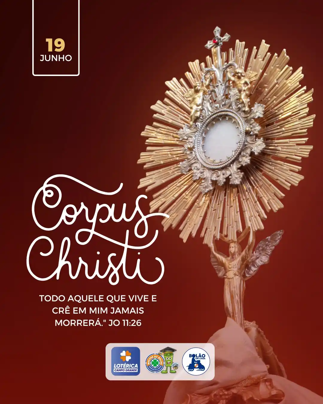 Image from Lotérica Campo Grande | Mestre do Bolão 🍀: Neste dia de Corpus Christi, refletimos sobre a fé que nos fortalece e...