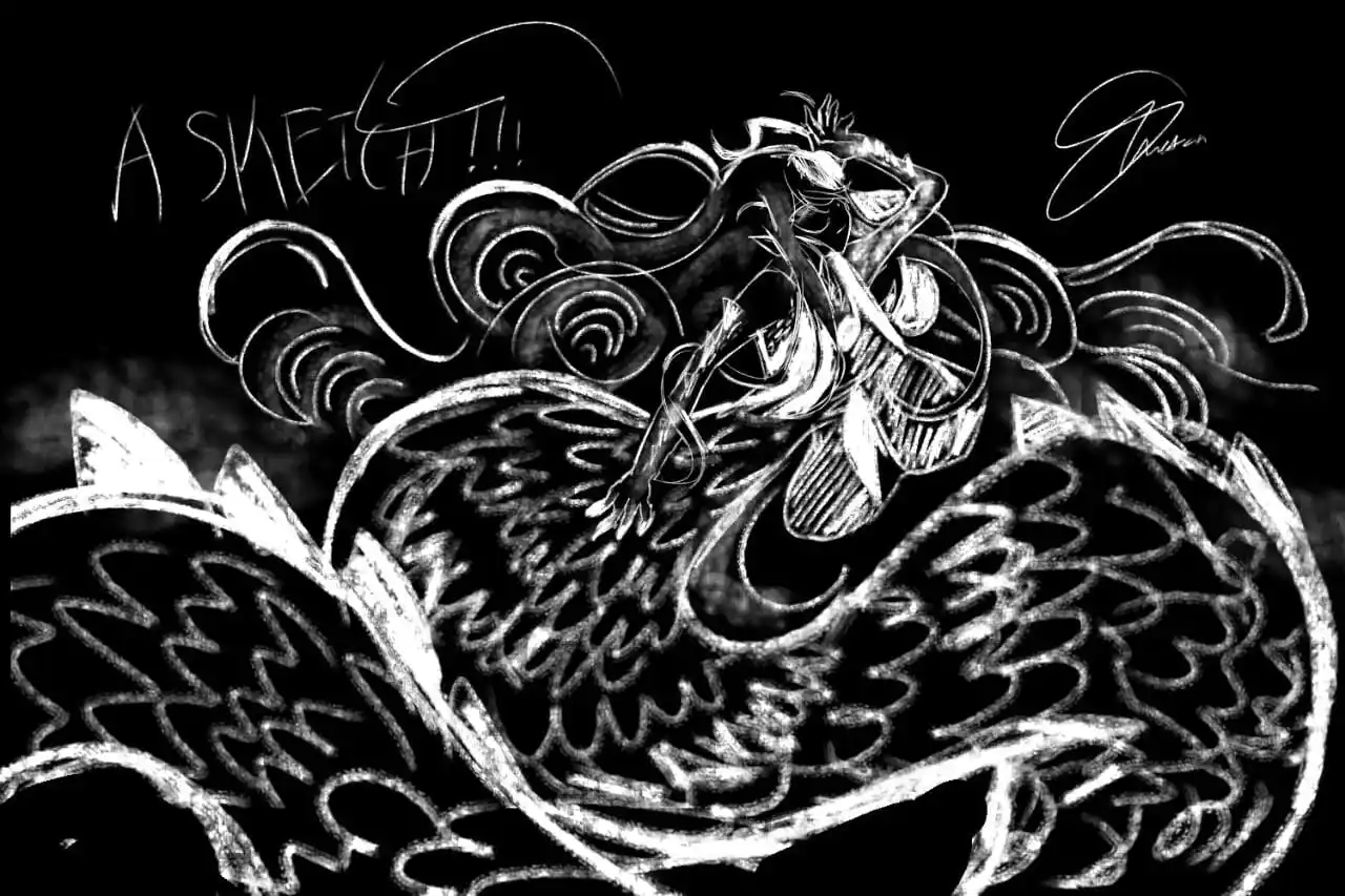 Image from Tadaussy: SKETCH!!! (its sona. i made this for my incoming birthday woohoo. Her ...