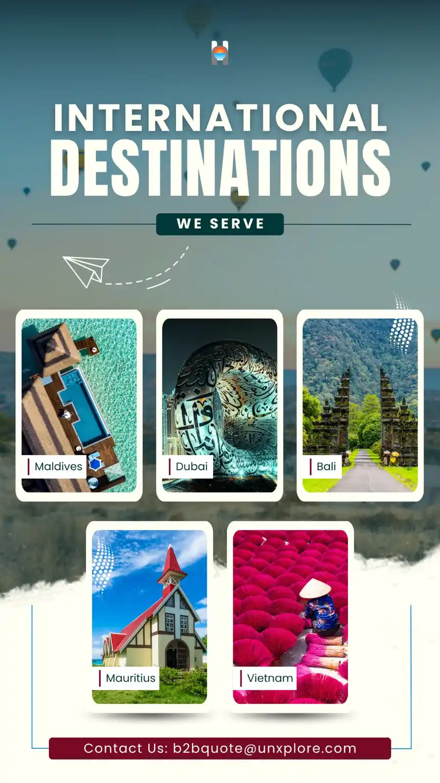 Image from UnXplore - [DMC/B2B]: 📣 Top International Destinations with *Price Beat/Match Guarantee!* �...