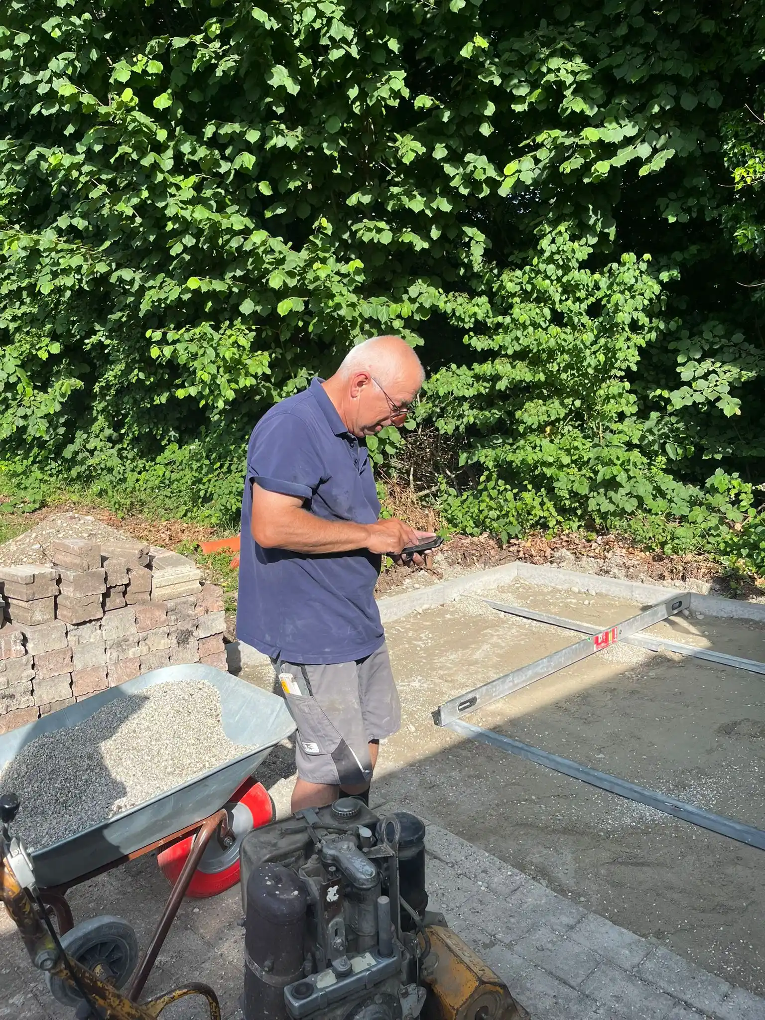 Image from Fischereiverein Goldscheuer e. V.: 🏗️ Baustellen-Update vom heutigen Tag ☀️ Bei sommerlichen Temperature...