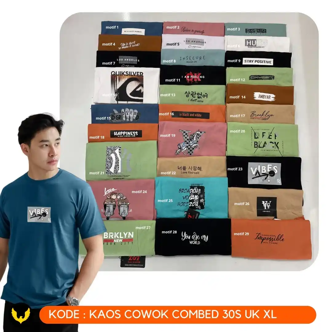 Image from ElangMas-Lombok: *Best Seller*✨ Kaos Cowok Combed 30s UK XL  🧵 Combed 🔗 28.0359.25 🛒...
