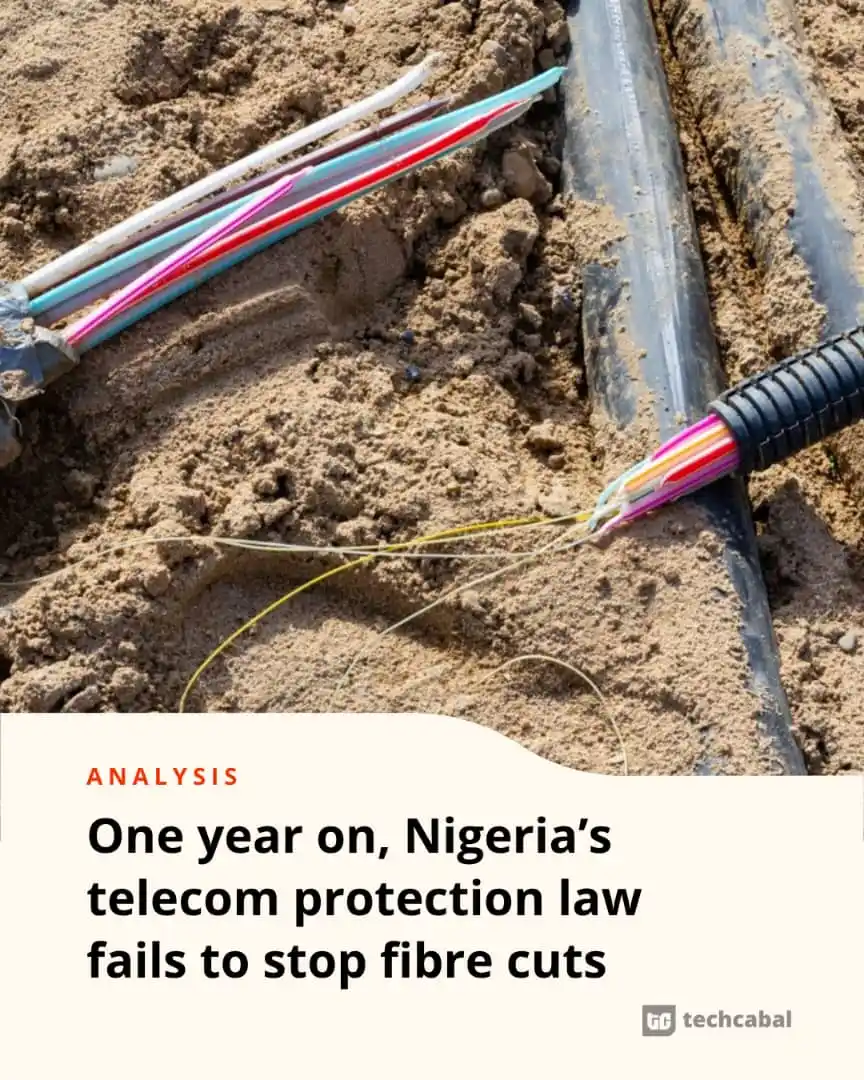 Image from TechCabal: Despite a landmark law protecting telecom infrastructure, Nigeria suff...