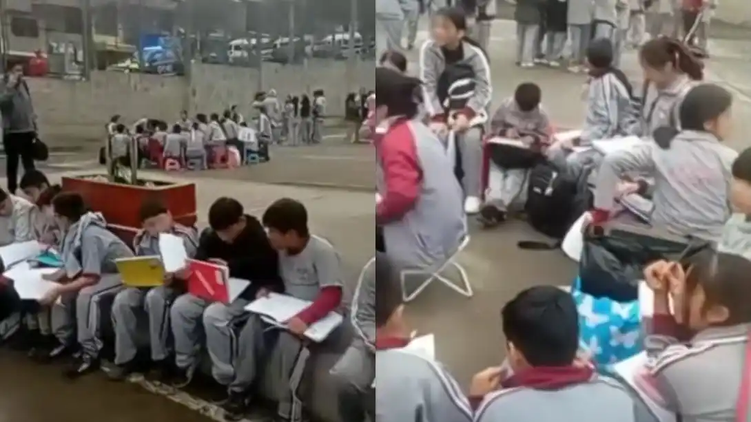 Image from Perú21 : *🚨 Independencia: Escolares reciben clases en una loza deportiva tras...