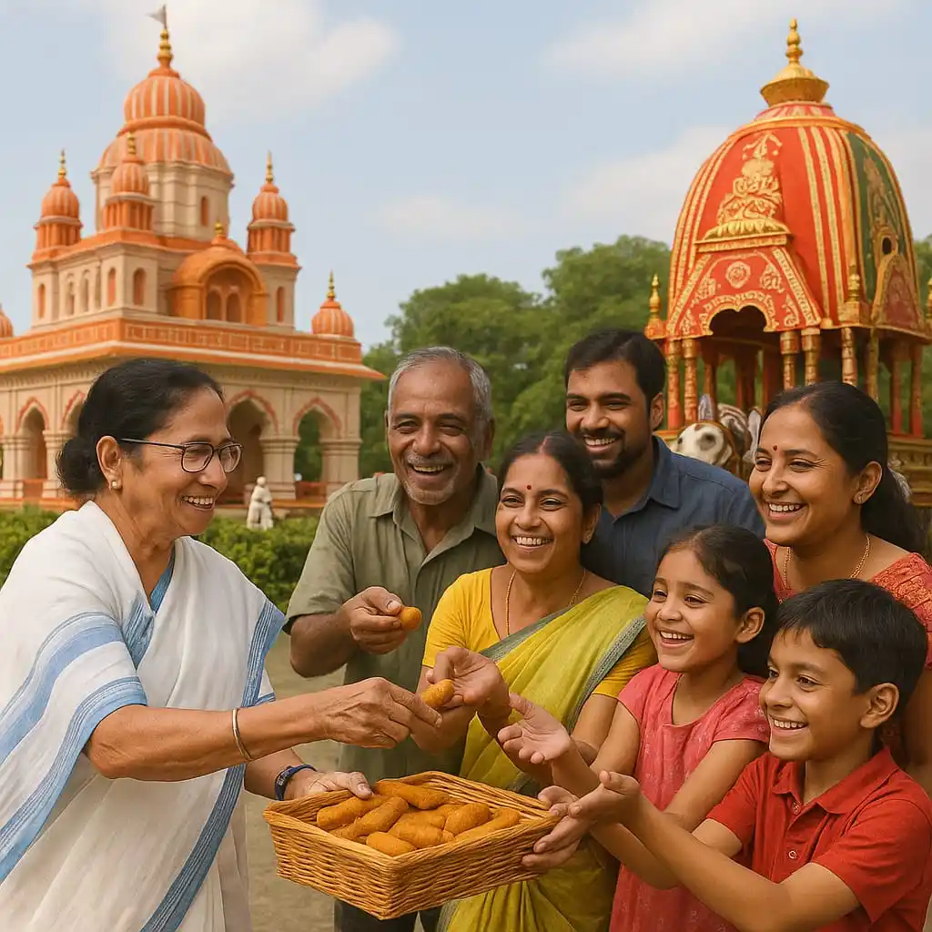 Image from সবুজ বার্তা: জয় জগন্নাথ 🛕 দীঘা জগন্নাথ মন্দির এবং রাজ্য সরকার এর যৌথ উদ্যোগে দুয়...