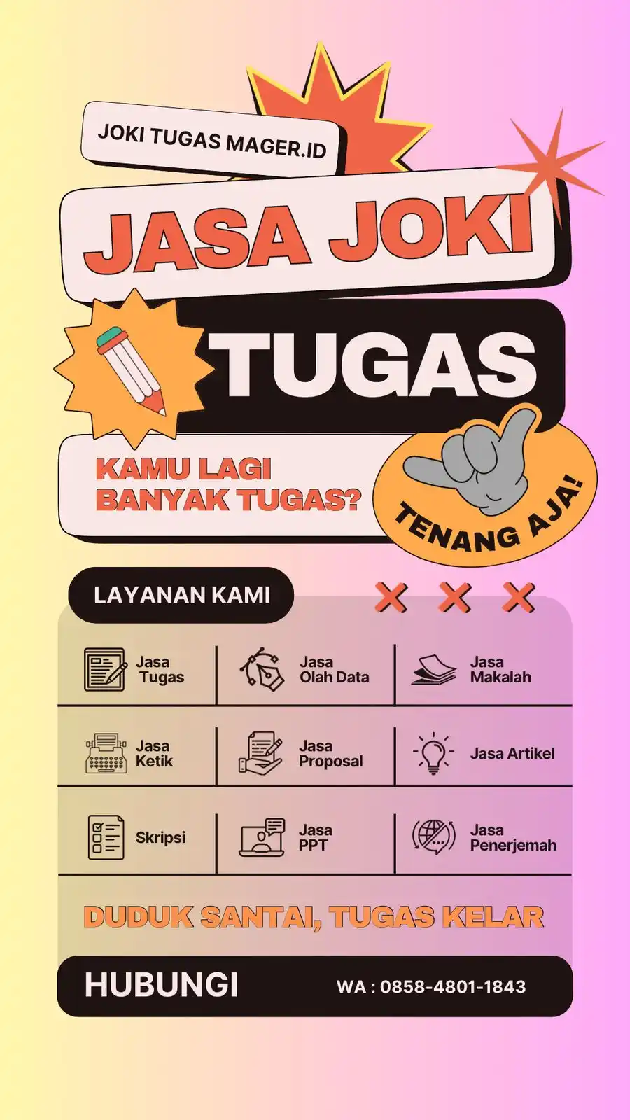 Image from DINIFESS 🐚: *PAID PROMOTE‼️* *MAGER.ID* Layanan joki tugas terpercaya Unnes, hub:...