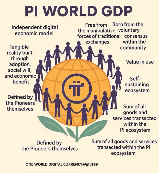 Image from PiNetwork_Indonesia 🇮🇩: Pi World GCV  Pi GCV: Membangun Ekonomi Digital Global yang Independen...