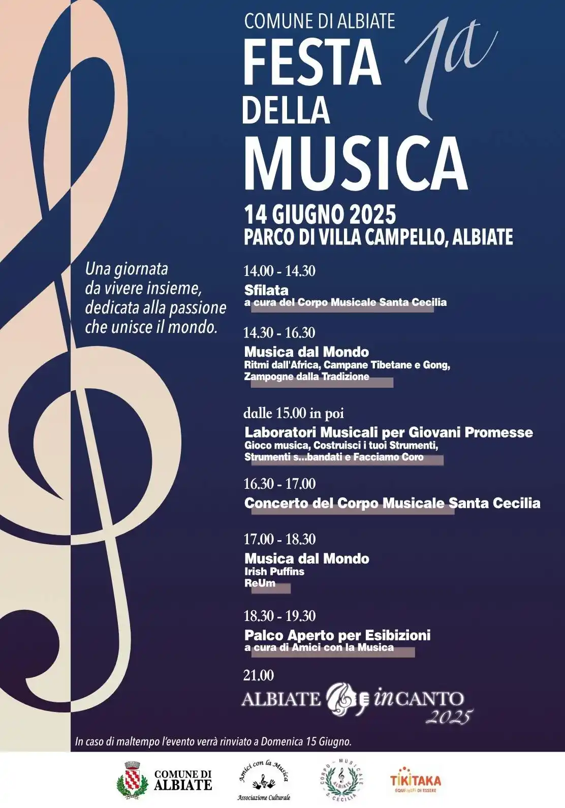 Image from Comune di Albiate: *Siete tutti invitati alla prima*  🎶 *FESTA DELLA MUSICA – ALBIATE 20...