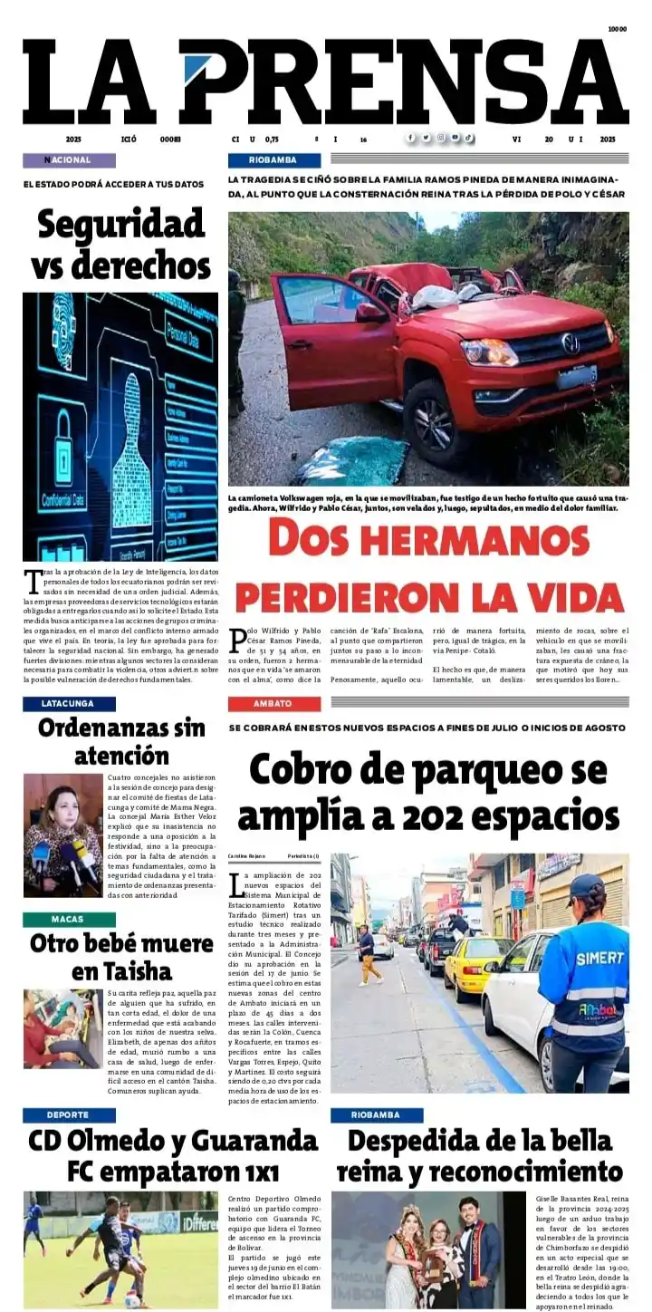 Image from La Prensa Ecuador: 🗞<a class="text-blue-500 hover:underline cursor-pointer" href="/hasht...
