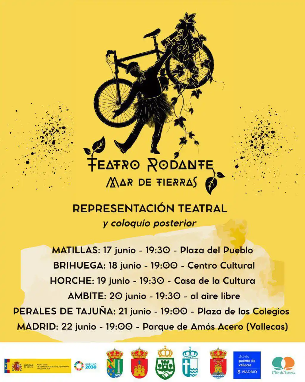 Image from Ayuntamiento de Ambite - Servicio de Información Vecinal.: 🚴♀️🎭¡TEATRO RODANTE llega a Ambite!‼️MAÑANA‼️ Un grupo de 20 perso...