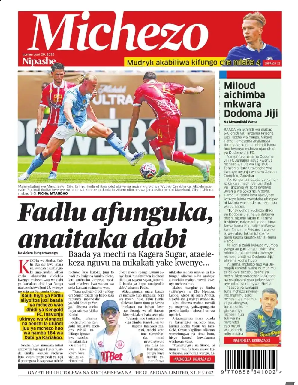 Image from Nipashe Digital: Tembelea http://epaper.ippmedia.com kusoma gazeti lako au wasiliana na...