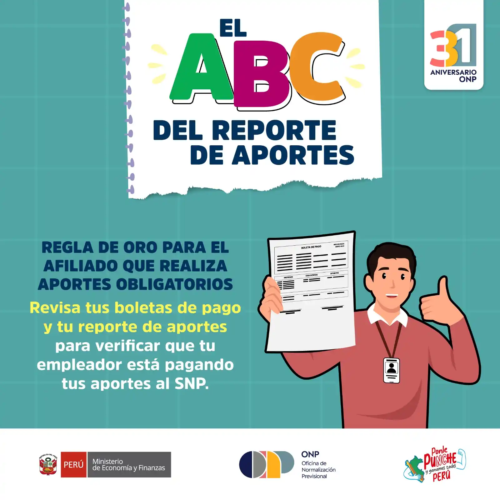 Image from ONP Oficial: 🔍 ¿Tu empleador está cumpliendo con el pago de tus aportes? Conoce có...