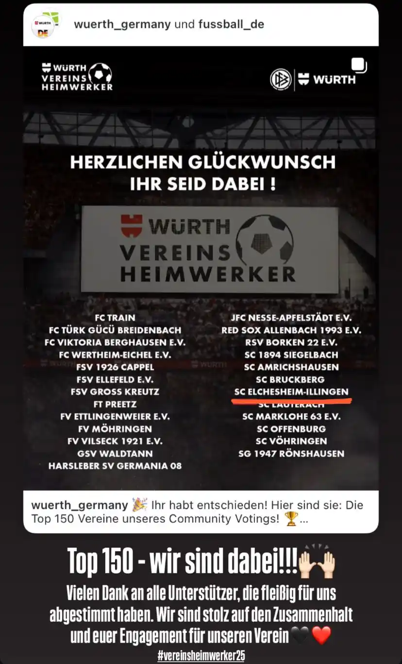 Image from SC Elchesheim-Illingen: Vielen Dank für all eure Stimmen! Ohne EURE Unterstützung hätten wir d...