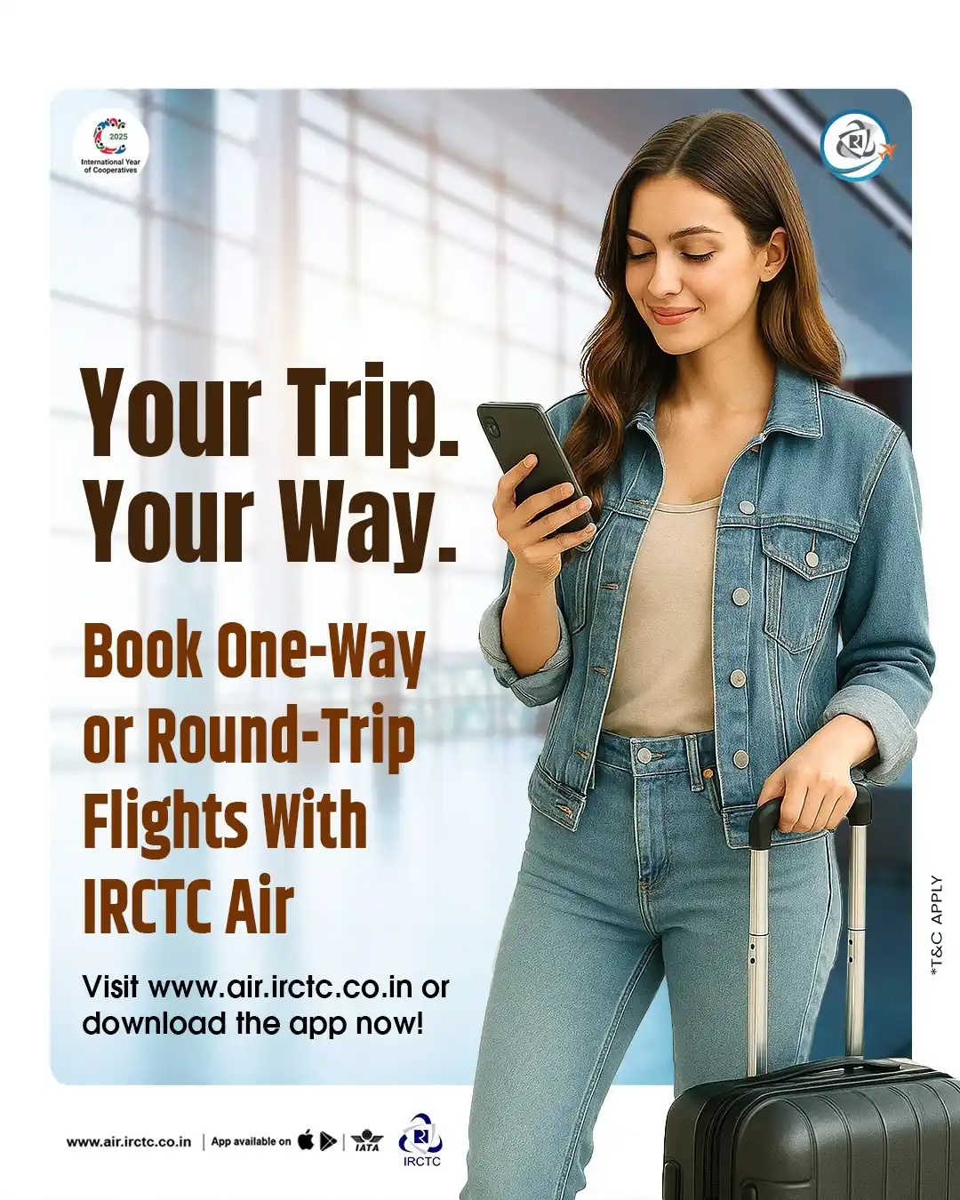 Image from IRCTC Official: Whether it’s a quick one-way or a return plan, IRCTC Air has you cover...
