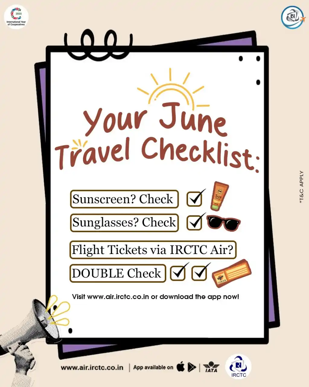 Image from IRCTC Official: Your June travel checklist Whether it's beaches, hills, or city escape...