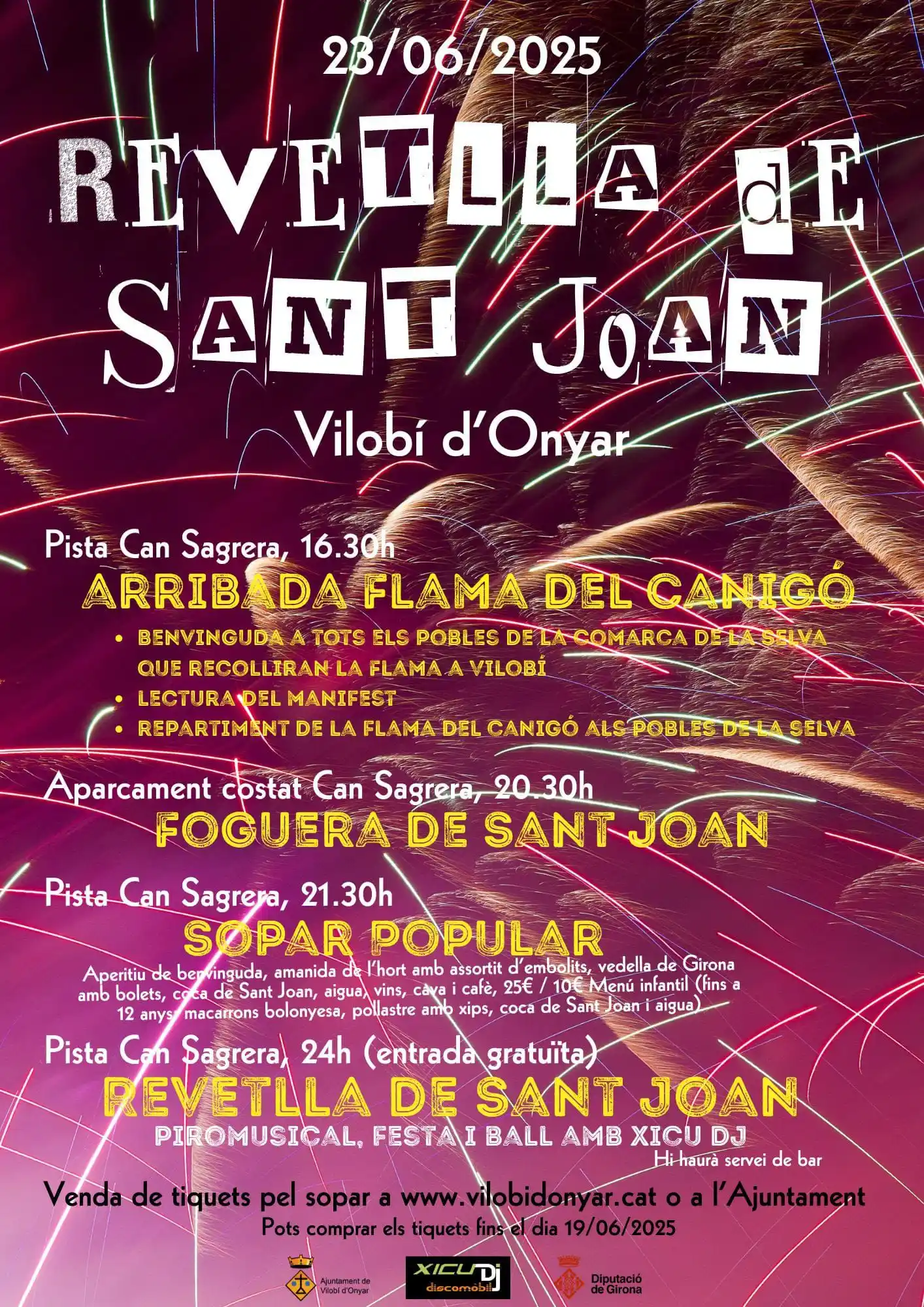 Image from Ajuntament de Vilobí d'Onyar: 📅 23/06/2025 🎉 REVETLLA DE SANT JOAN 📍 Vilobí d’Onyar  📌 Pista Can...