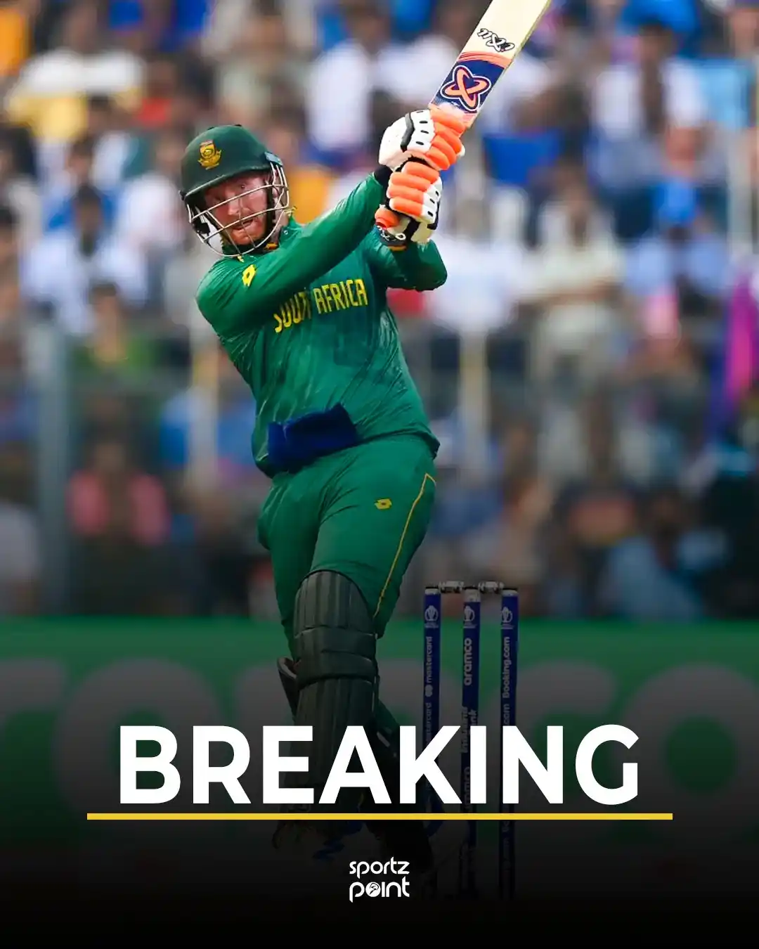 Image from Sportz Point | Follow your game: 🚨𝘽𝙍𝙀𝘼𝙆𝙄𝙉𝙂 South-African Wicket-keeper batter Heinrich Klaase...