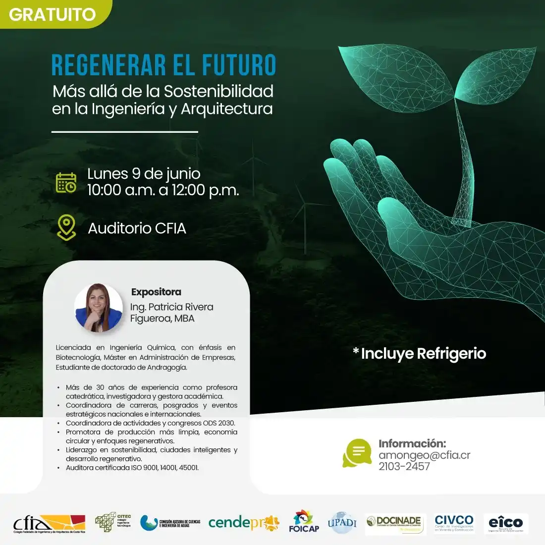 Image from CENDEPRO CFIA: > CITEC y CENDEPRO invita a: *La charla "Regenerar el futuro: Más allá...
