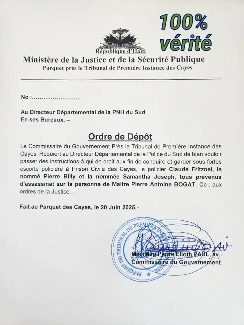 Image from VWA ZILE NEWS: 🔴 DERNIÈRE MINUTE : LE MINISTÈRE DE LA JUSTICE ARRÊTE 3 SUSPECTS DONT...