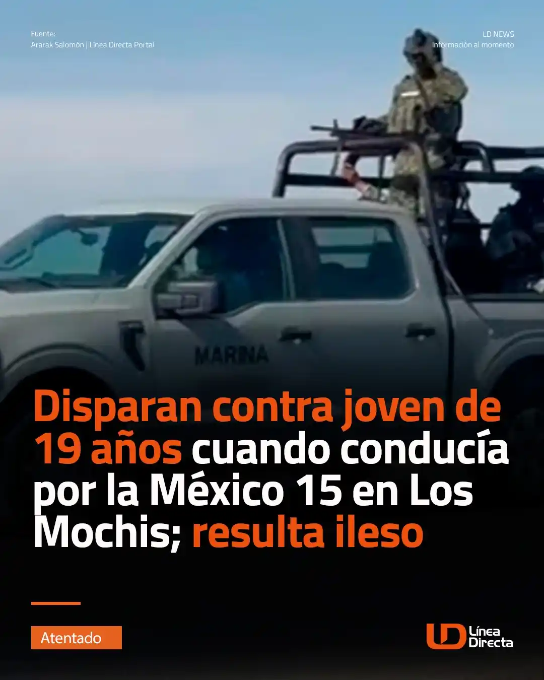 Image from Línea Directa Portal: 🚨 Disparan contra joven de 19 años cuando conducía por la México 15🛣...