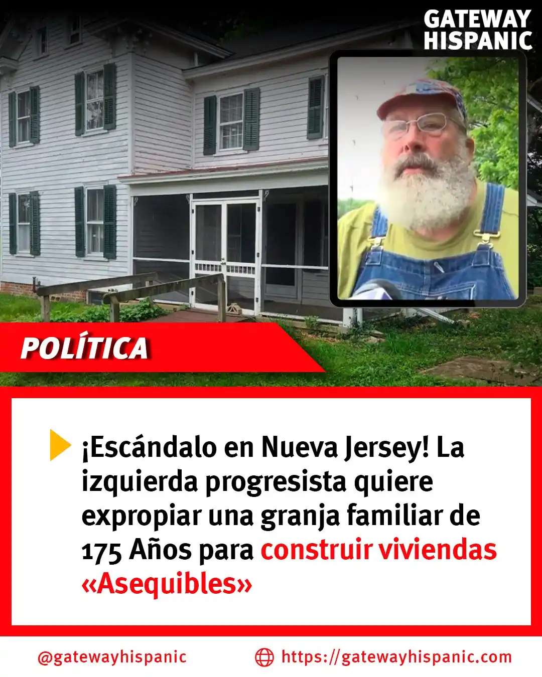 Image from Gateway Hispanic: 🚨 ¡Escándalo en Nueva Jersey! La izquierda quiere expropiar una granj...