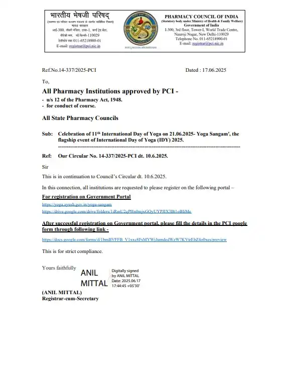 Pharmacy Council of India post