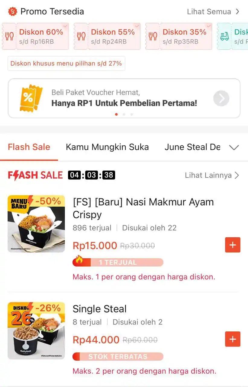 Image from Racun shopee 🛒🎀: Gazzz ayam crispy daily box 15RBaan azaa 🥡🥡 Mumpung lagi flash sale...