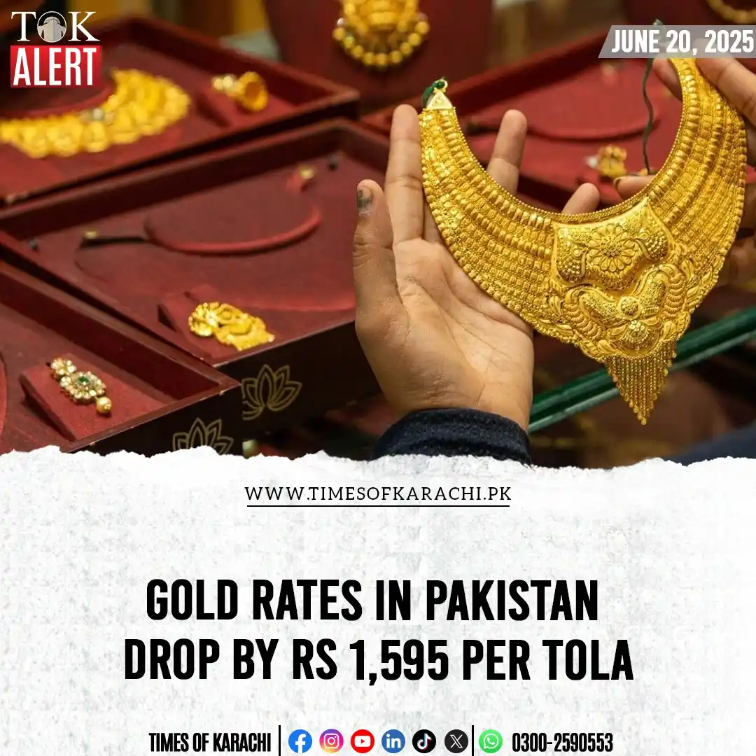 Image from Times Of Karachi: Gold rates in Pakistan continued a downward trend as the rate of 24-ka...