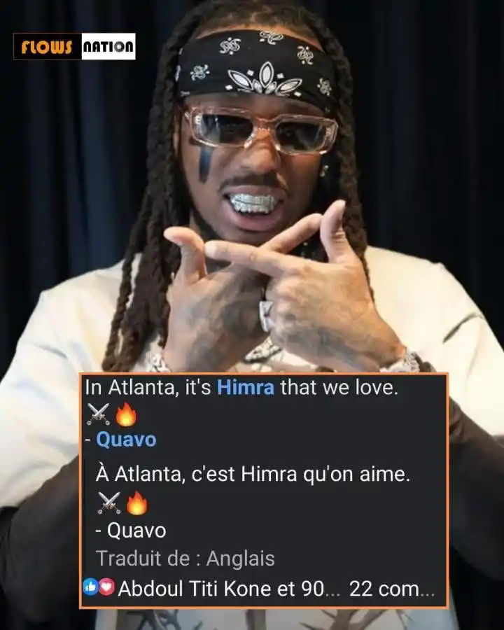 Image from MUSIC WORLD 🌎 ☑️: "In Atlanta it's HIMRA we on Kiff" affirms the r@pper QUAVO💪🏽⚔️ Str...