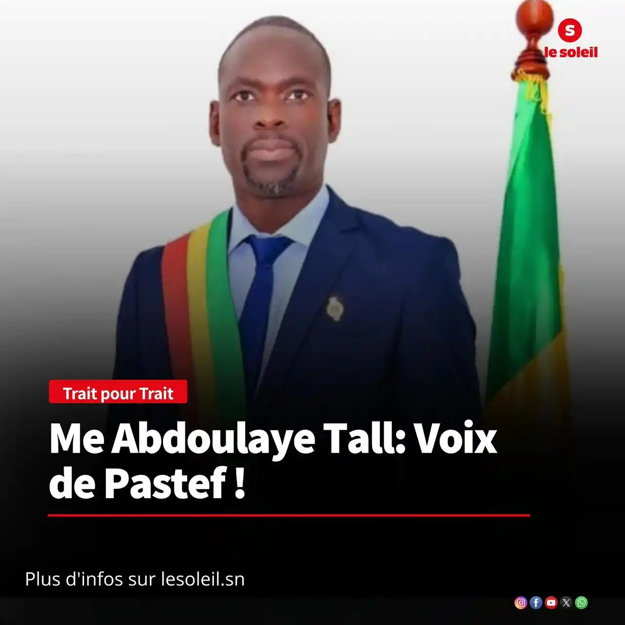 Image from Le SOLEIL SN: Juriste de formation et homme politique engagé, Me Abdoulaye Tall est ...
