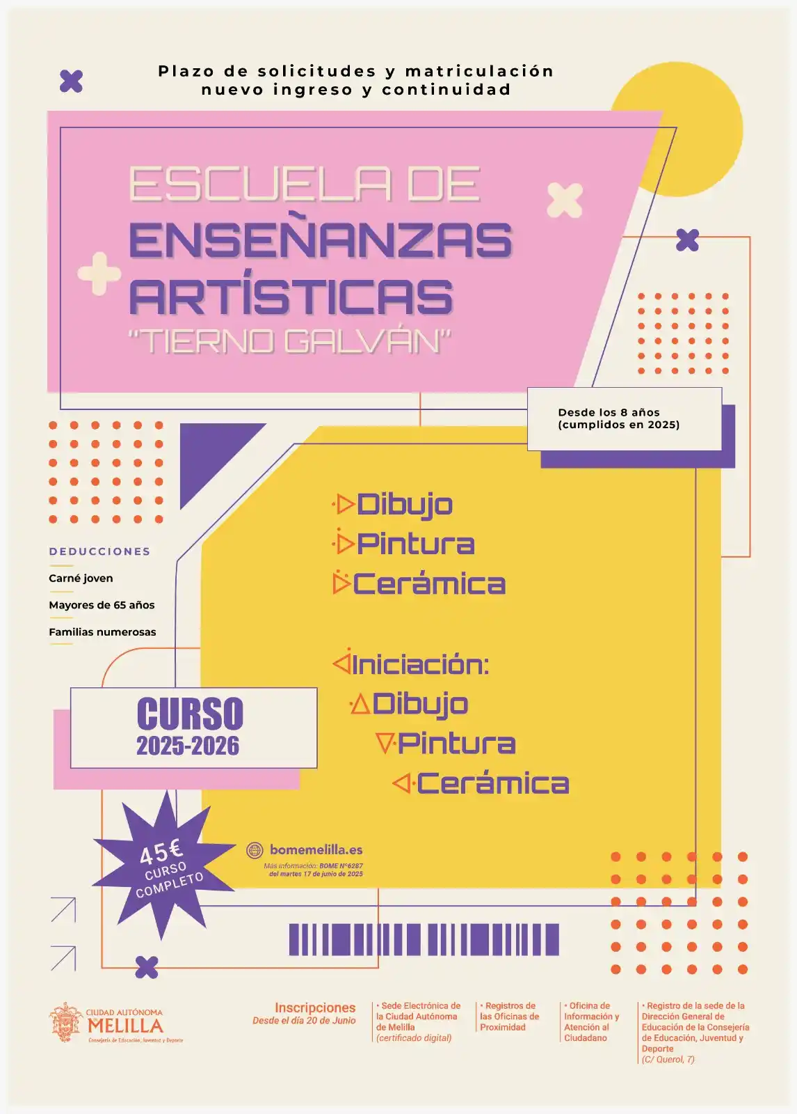 Image from Ciudad Autónoma de Melilla: La *Escuela de Enseñanzas Artísticas "Tierno Galván"* perteneciente a ...