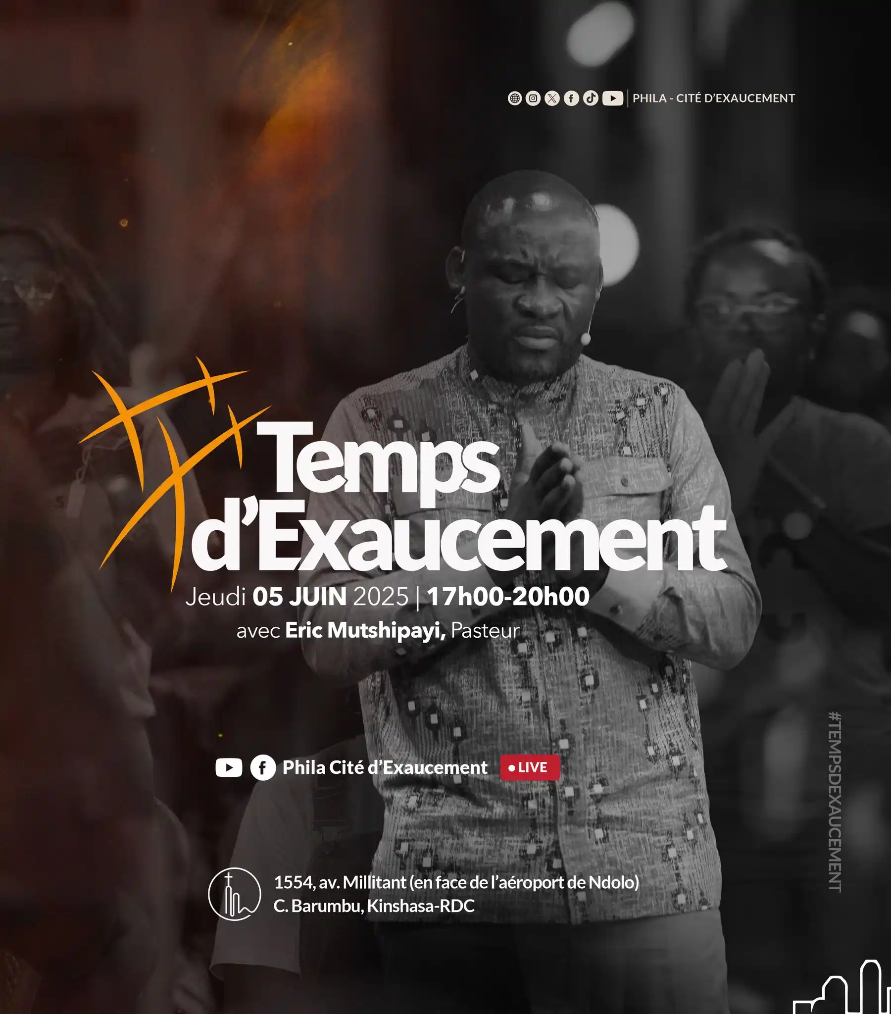Image from Phila Cité d’Exaucement : 🔥 La prière est une clé L’exaucement, une promesse. Après une semain...