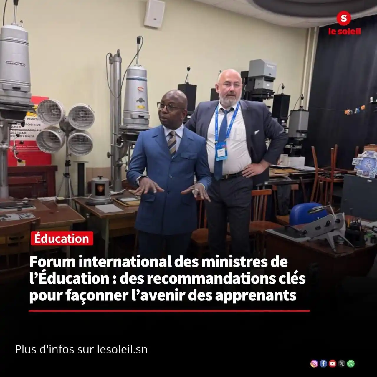 Image from Le SOLEIL SN: Lors du Forum international des ministres de l’Éducation à Kazan (11-1...