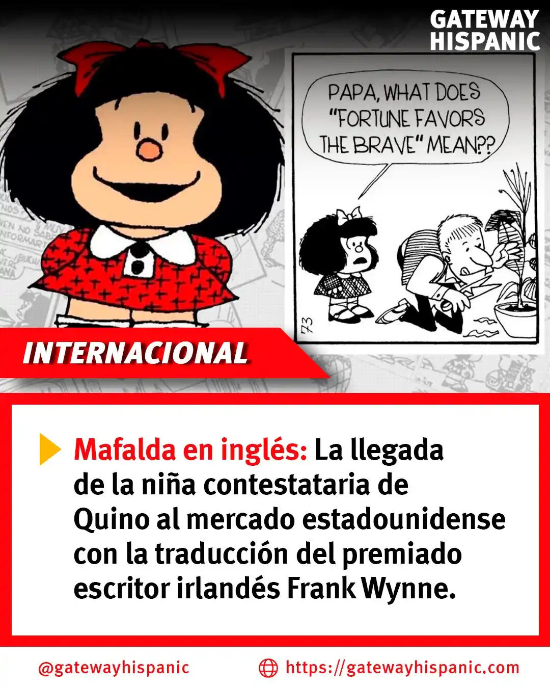 Image from Gateway Hispanic: 📚✨ Mafalda llega por primera vez al mercado estadounidense en inglés ...