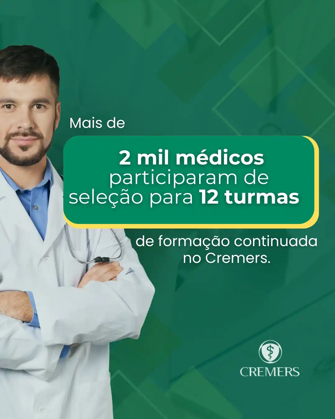 Image from Cremers: 🚀 *Mais de 2 mil médicos já participaram das iniciativas de educação ...