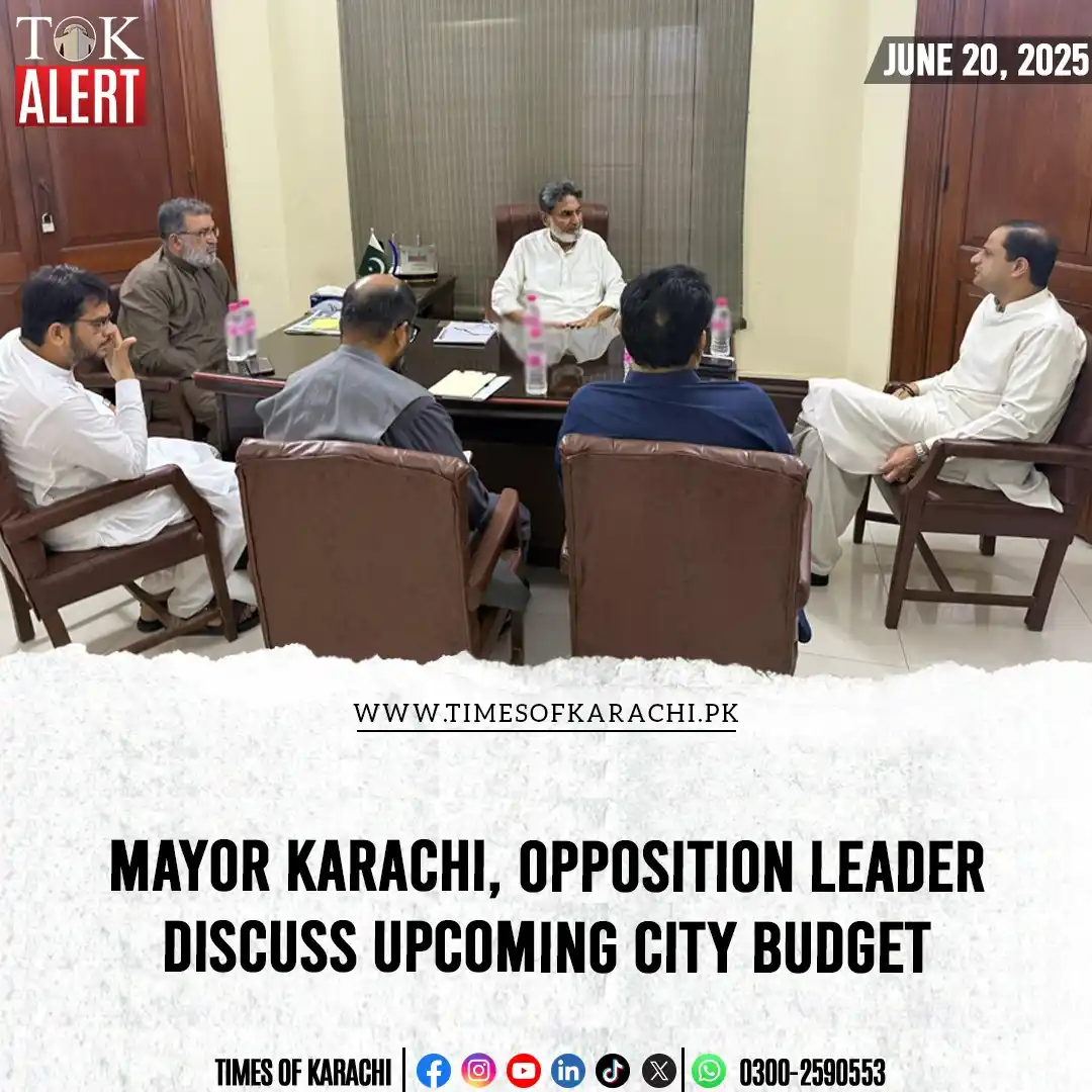 Image from Times Of Karachi: Mayor Karachi held a meeting with the opposition leader, Advocate Saif...