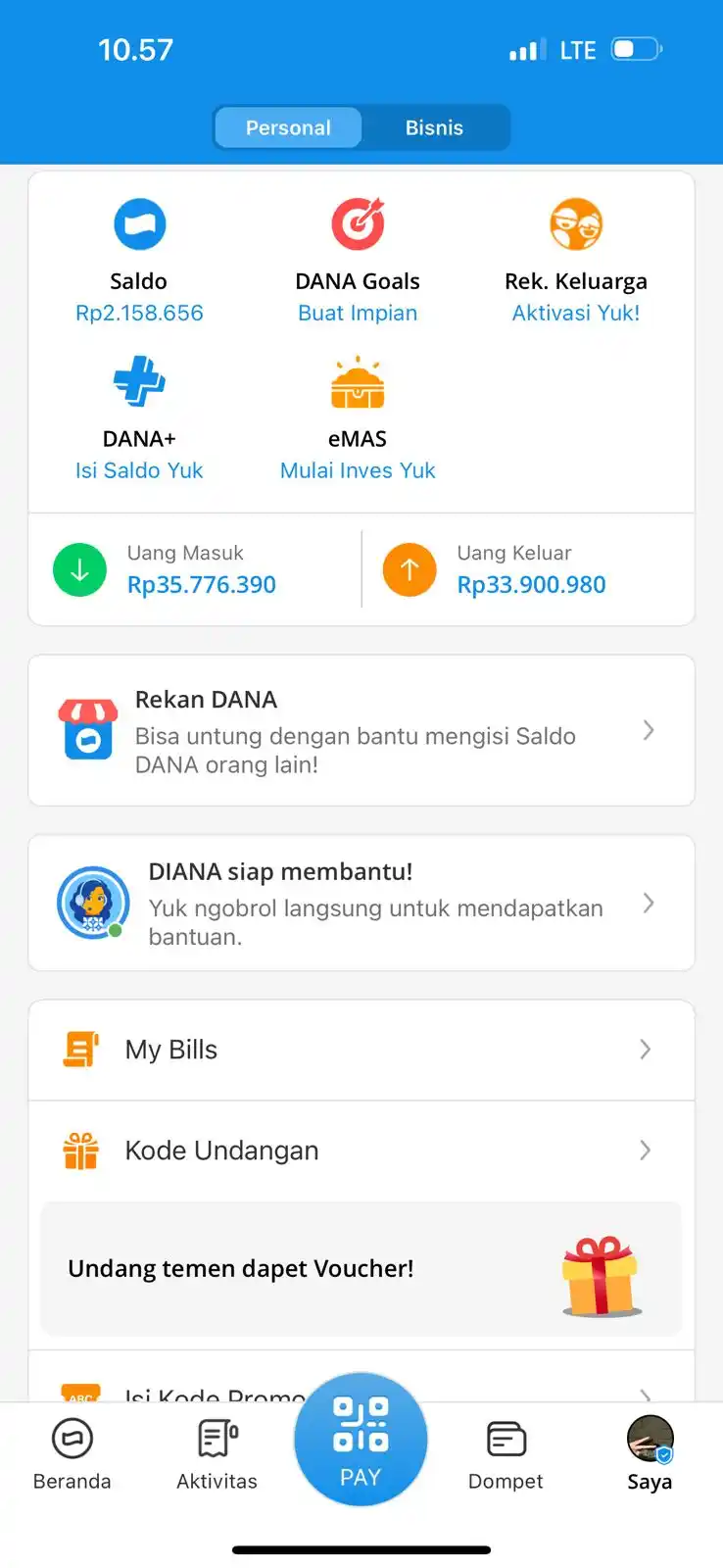 DANA KAGET BERBAGI SETIAP HARI post