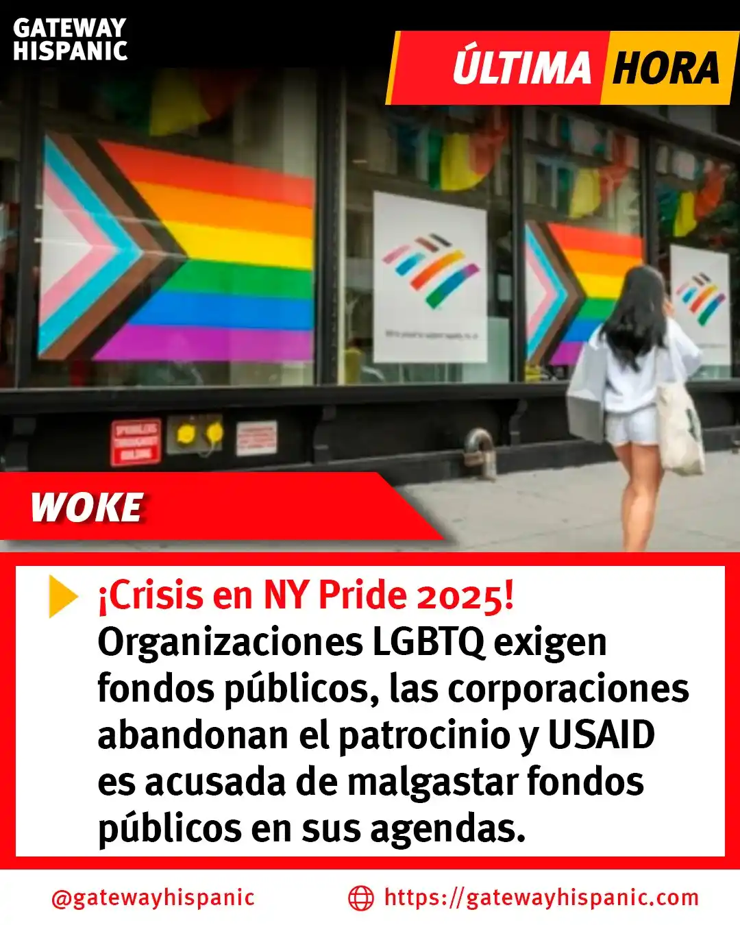 Image from Gateway Hispanic: NY Pride en crisis 🌈💔 Organizaciones LGBTQ exigen fondos públicos tr...