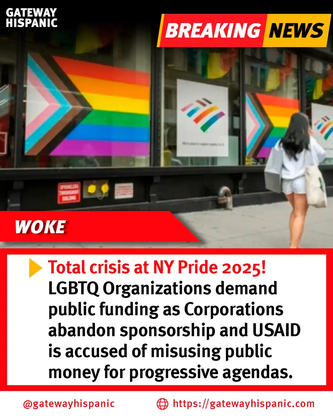 Image from Gateway Hispanic: NY Pride in crisis 🌈💔 LGBTQ groups demand public funding after corpo...