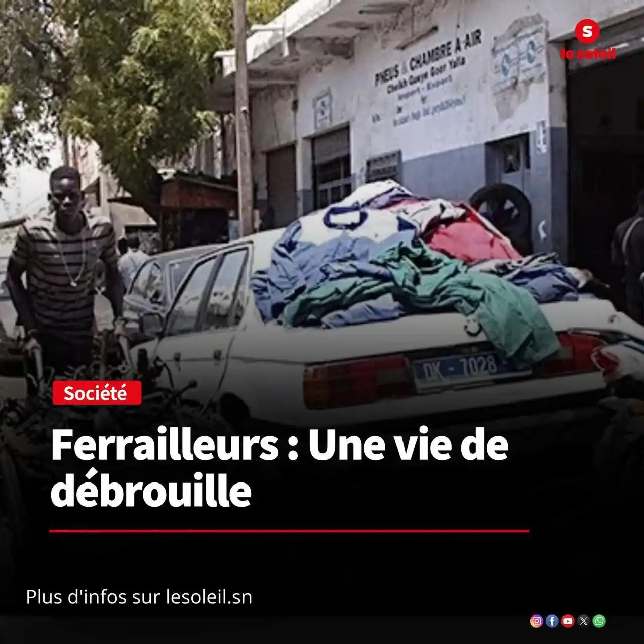 Image from Le SOLEIL SN: Quand la ferraille devient ressource Vieux frigos, voitures, ventilate...